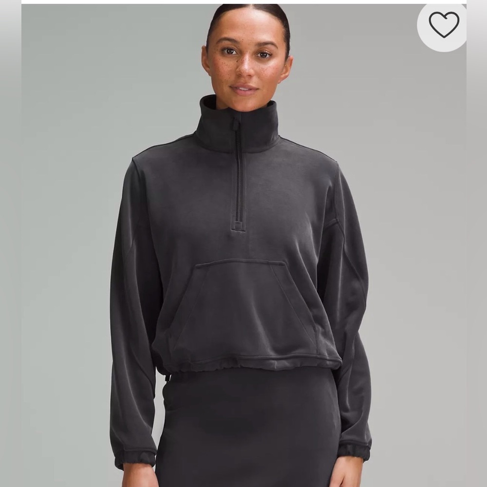 Lululemon Brushed Softstreme Half Zip in black